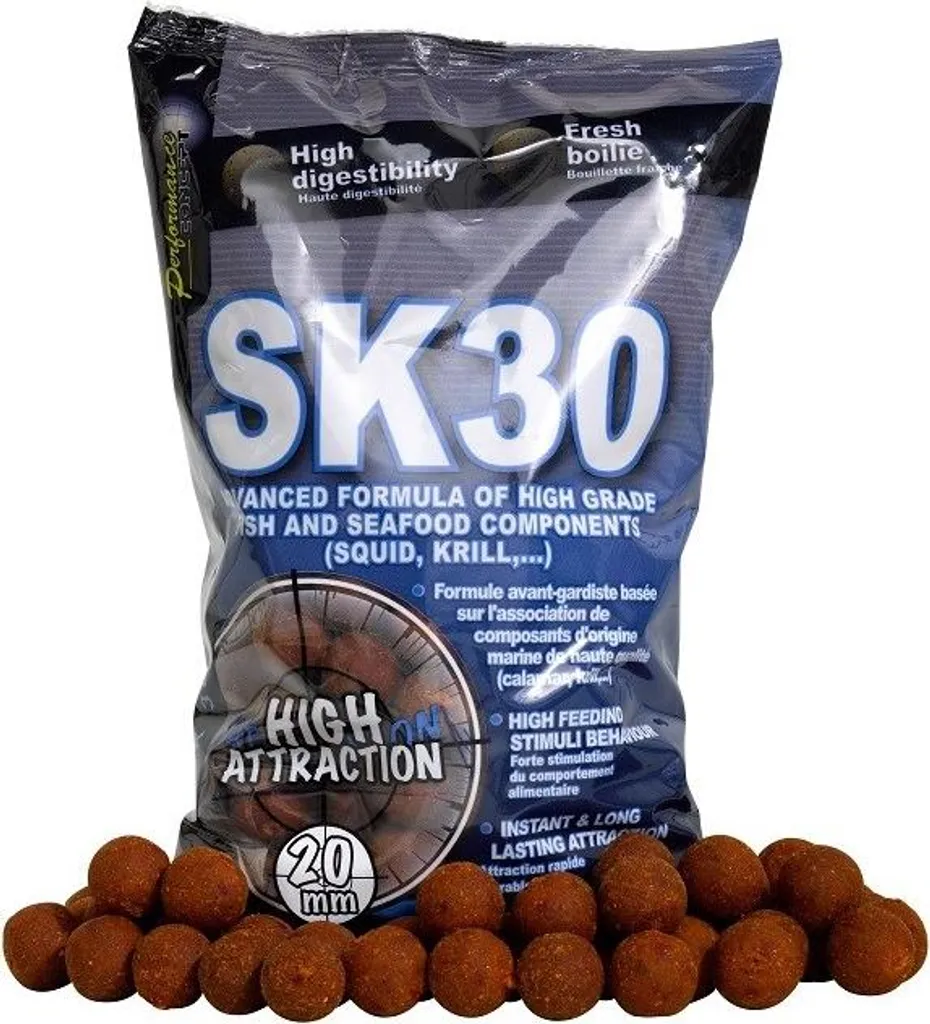 Bouillettes riches en protéines Starbaits SK30 10mm pour la carpe