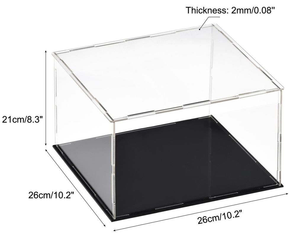 Acryl Klar Vitrine Box Staubdichter Schutz Wš¹rfel Sammlerstš¹ck Ausstellungsbox 25x25x20cm