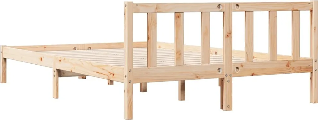 Offerta SYFAX Letto Extra Lungo 140x210 - Legno Massello Prezzo Shock - 5