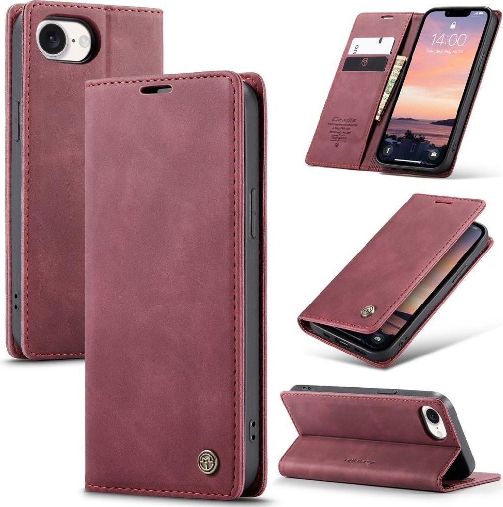 iPhone 16e / 17e Hülle - CaseMe 013 Klapphülle - Bordeaux