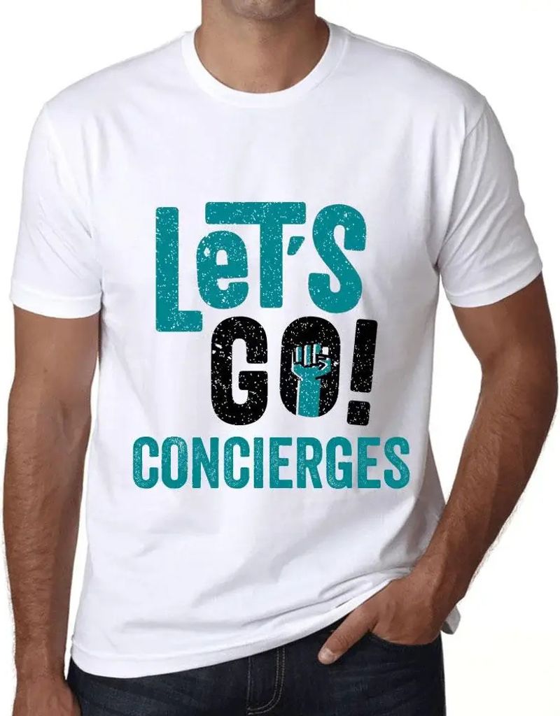 Herren Grafik T-Shirt Auf geht's Concierges – Let's Go Concierges – Öko-Verantwortlich Vintage Jahrgang Kurzarm Lustige Druck Geburtstag Gesch...