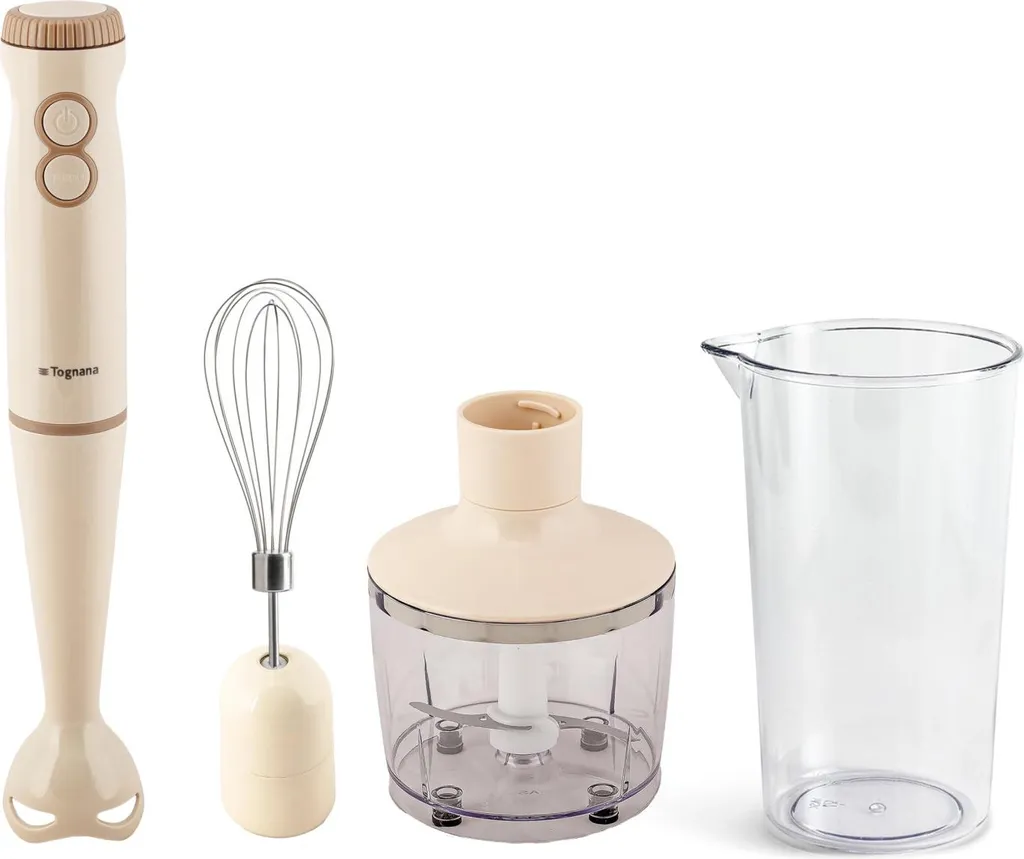 Mixeur plongeant 400W Tognana Iris Champagne, moteur puissant et design