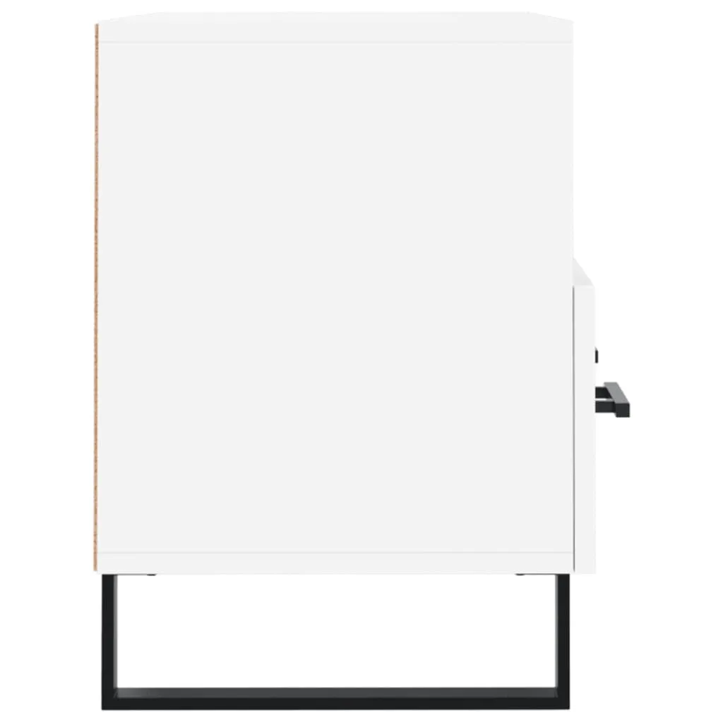 Mobile Porta TV Moderno Bianco 80x36x50 cm - Mobiletto Design Legno - 7