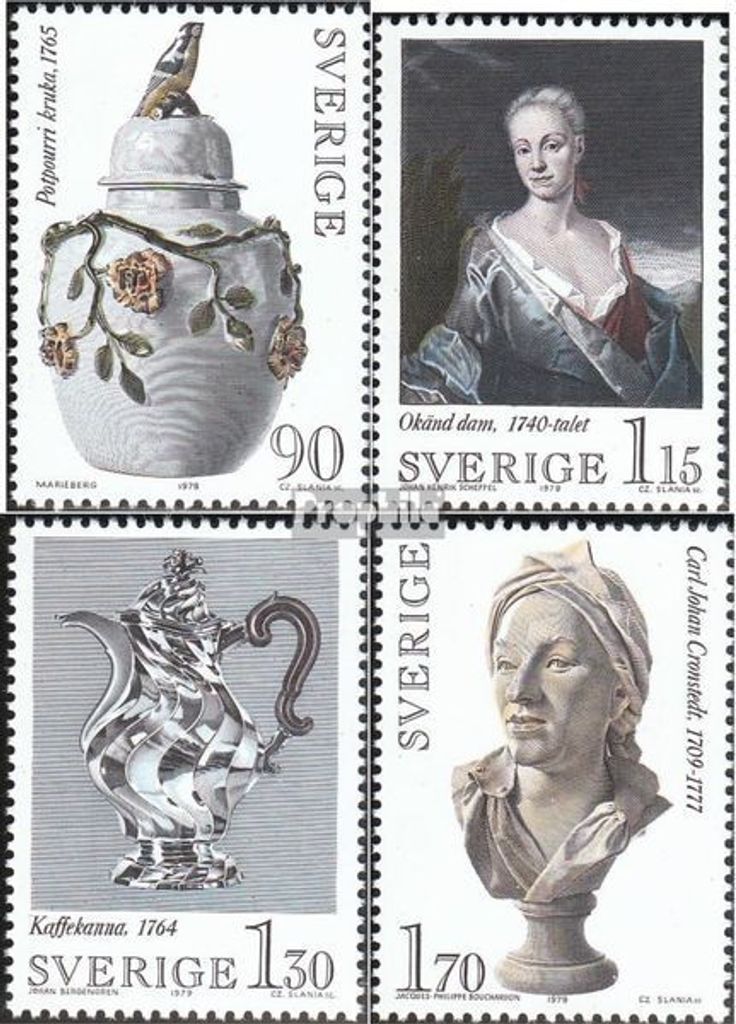 Briefmarken Schweden 1979 Mi 1078-1081 (kompl.Ausg.) postfrisch Schwedisches Rokoko