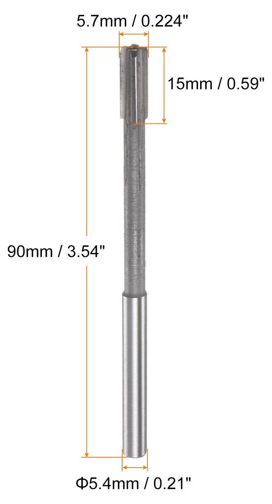 2 Stš¹ck Hartmetall Reibahle 5.7 mm, 4 Schneidig, H8/H7 Genauigkeit, Sandstrahlbeschichtung Maschinenreibahle fš¹r Metall Holz Gerade Nut Hochg...