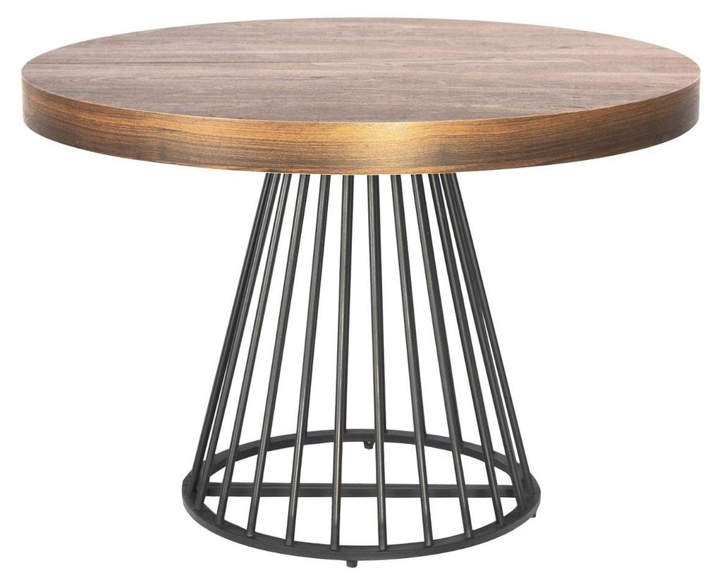 MENZZO Table ronde extensible Grivery Bois Noisette pieds Image du produit 