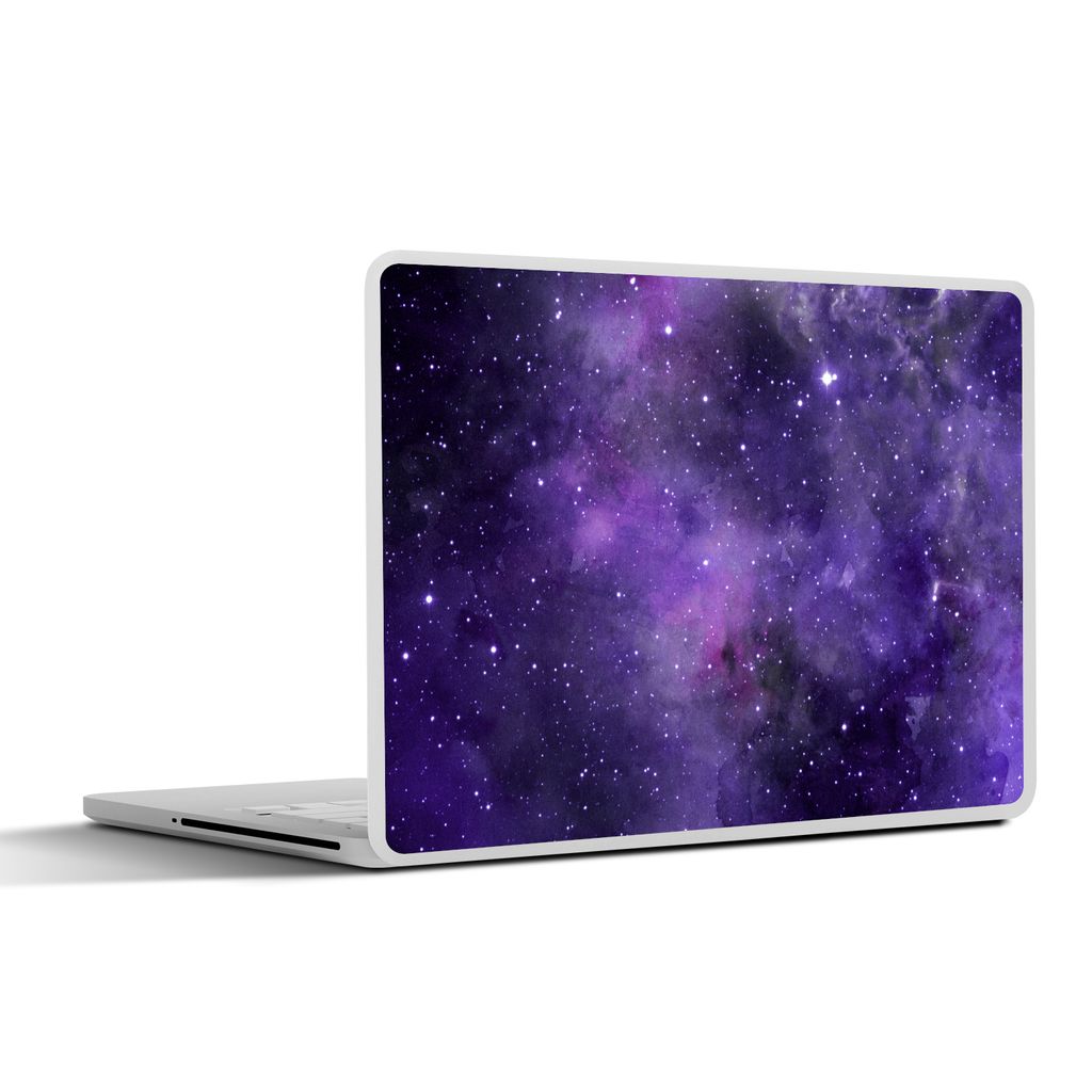 MuchoWow Laptop Aufkleber Sticker Cover Aquarell - Sterne - Lila 31x22.5 cm - Laptop-Deko