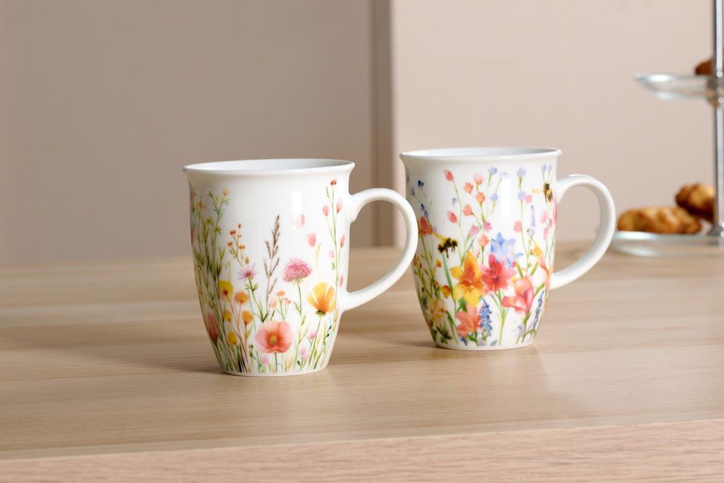 Becher sortiert 320ml 6er Set Flowers