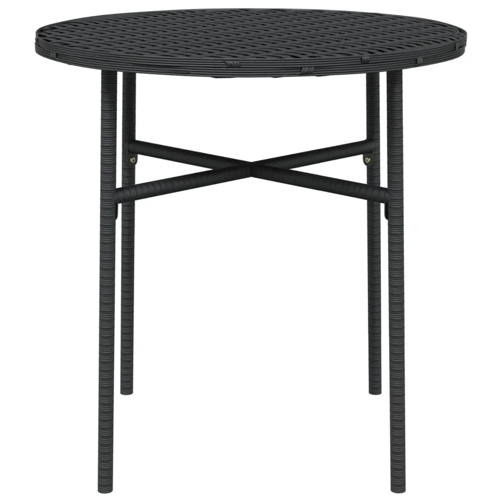 Table basse polyrotin robuste 45 cm noire résistante aux intempéries - 3