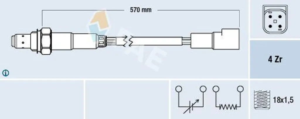 Sonde Lambda FAE 77212 OE 1013145 Haute Précision pour Escort