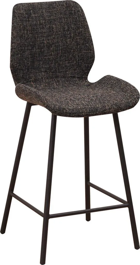 Sgabello Velino Happyment Nero 67cm - Sgabello Bar Moderno Velluto