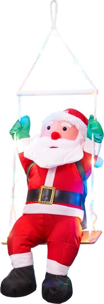 Sitzender Weihnachtsmann auf einer Schaukel | mit 20 bunten Produktbild 