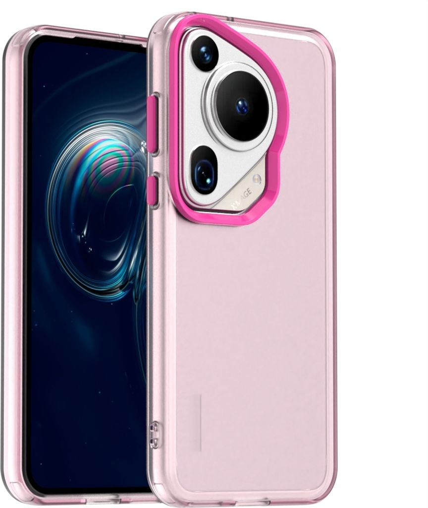 Handyhülle für Huawei Pura 70 Schlank Durchscheinend Matt Stoßfest Schutzhülle Rot