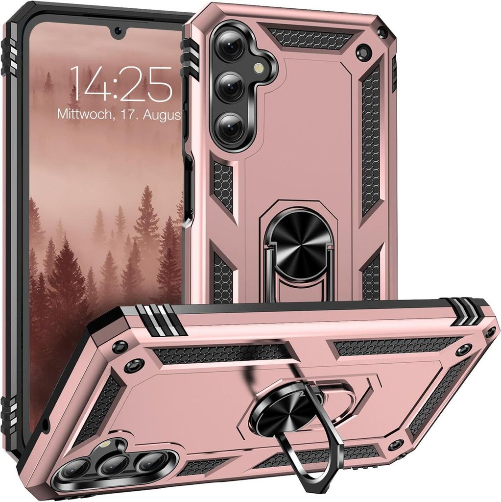 Armor Outdoor Handyhülle für Samsung Galaxy A25 5G Handy Panzer Case Cover Schutzhülle Farbe: Rosegold