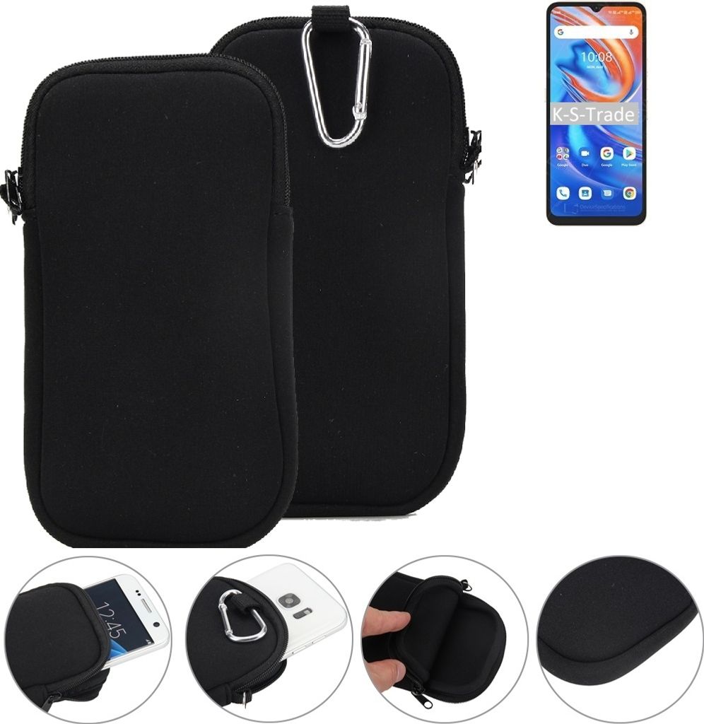 K-S-Trade Neopren-Hülle Handyhülle kompatibel mit UMIDIGI A13S Schutzhülle Neoprenhülle Sleeve Schutz-Hülle Gürtel Tasche Case Holster