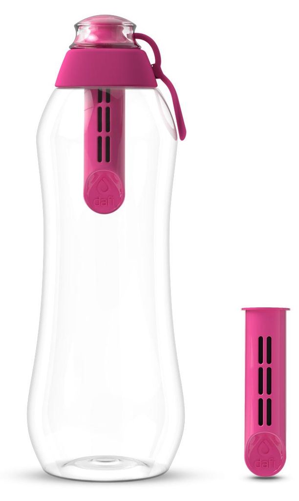 Dafi rosa Wasserfilterflasche 0,7 l + 2 Filter Produktbild 