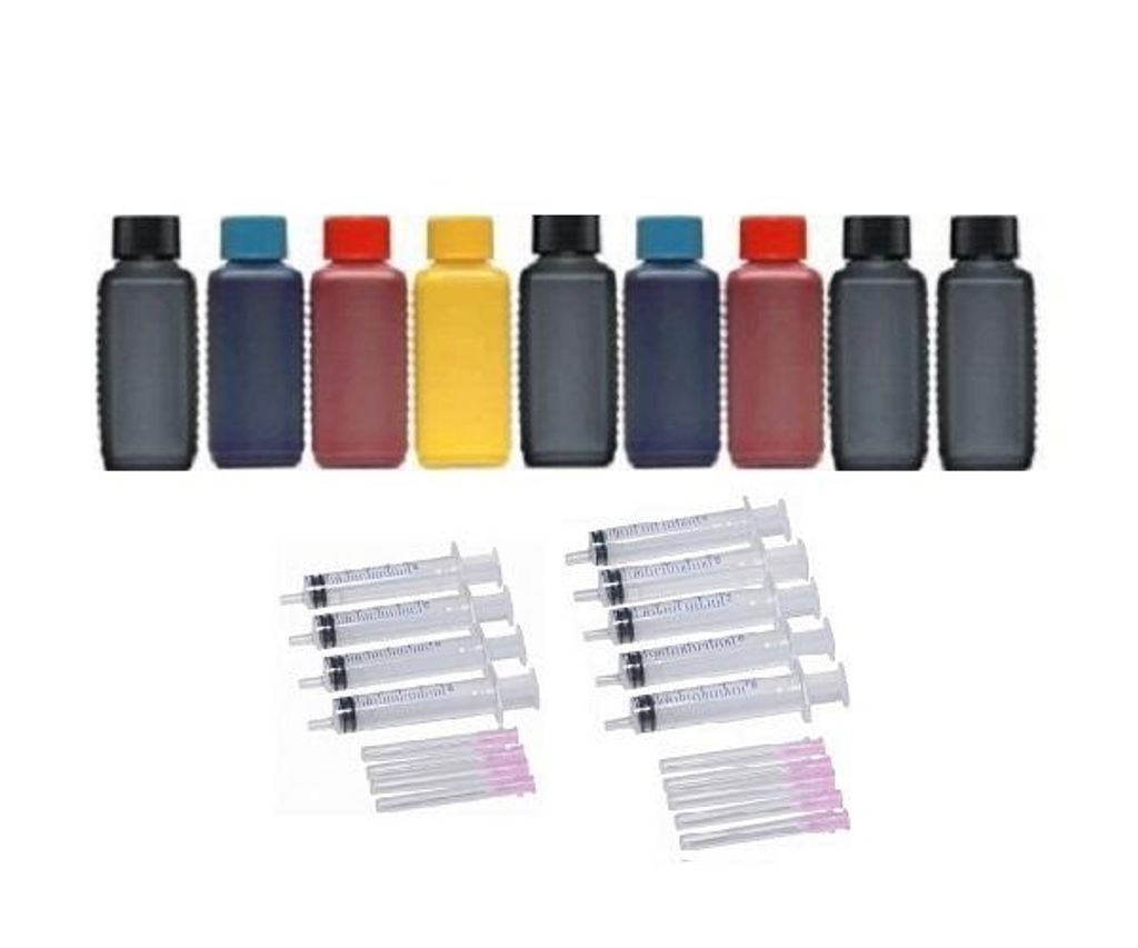 Kit de recharge, 9 flacons de 100 ml d'encre pour Image du produit 