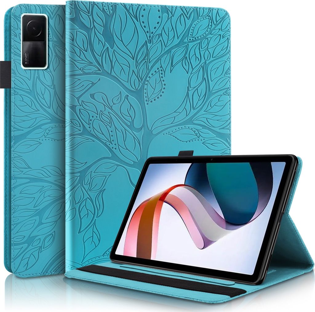 Für Xiaomi Redmi Pad 10.6 Zoll Blau Kunst Leder Hülle Tablet Tasche Etui Design