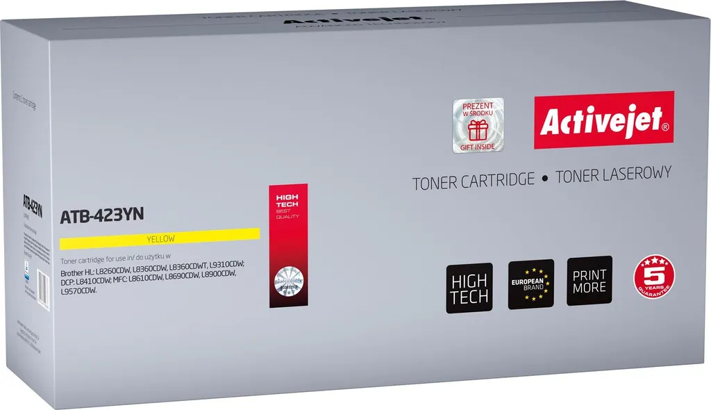 Toner Activejet ATB-423YN Jaune pour Brother TN-423Y - 4000 Pages