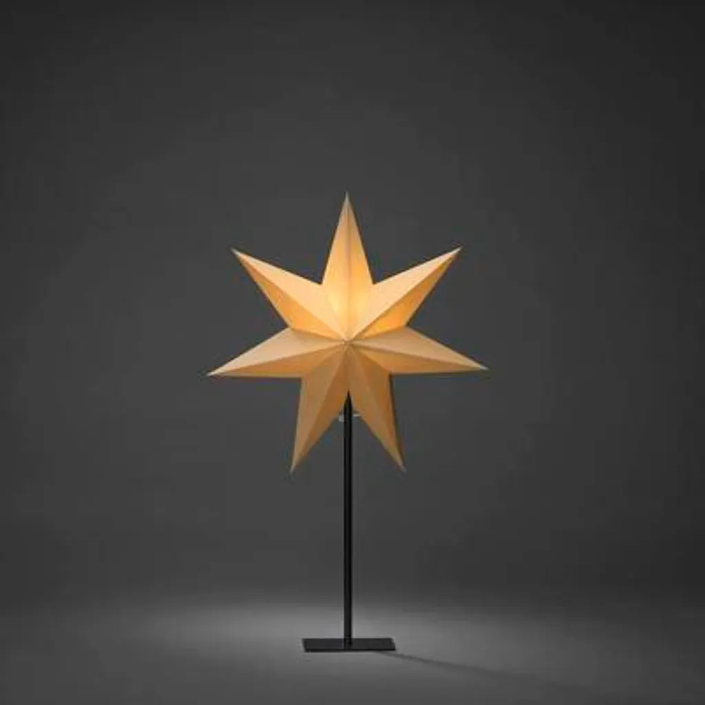 Décoration de fenêtre étoile en papier beige Konstsmide pour Noël