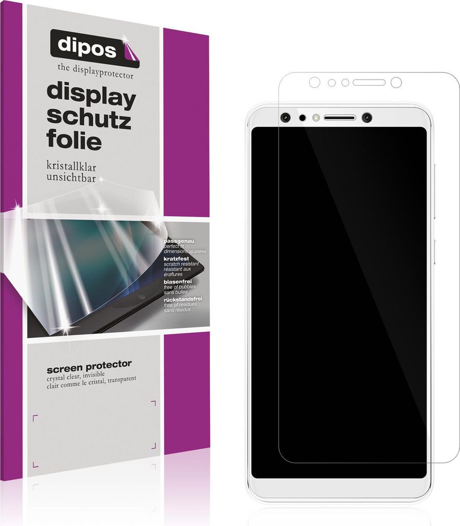 6x Schutzfolie für Asus Zenfone 5 Selfie Pro klar Displayschutzfolie Folie Display Schutz dipos