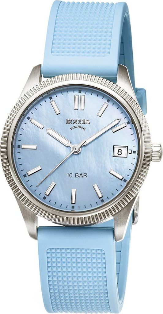 Boccia Uhr Damen 3356-03 Hellblau, Perlmutt, Titan, Quarz Produktbild 1