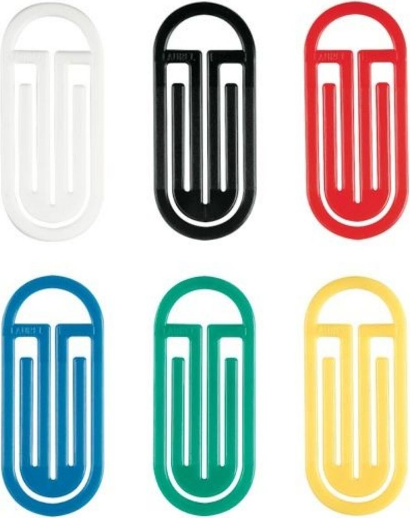 Büroklammern King Klip mit Bogen 38mm VE=20x30 Stück Grundfarben sortiert