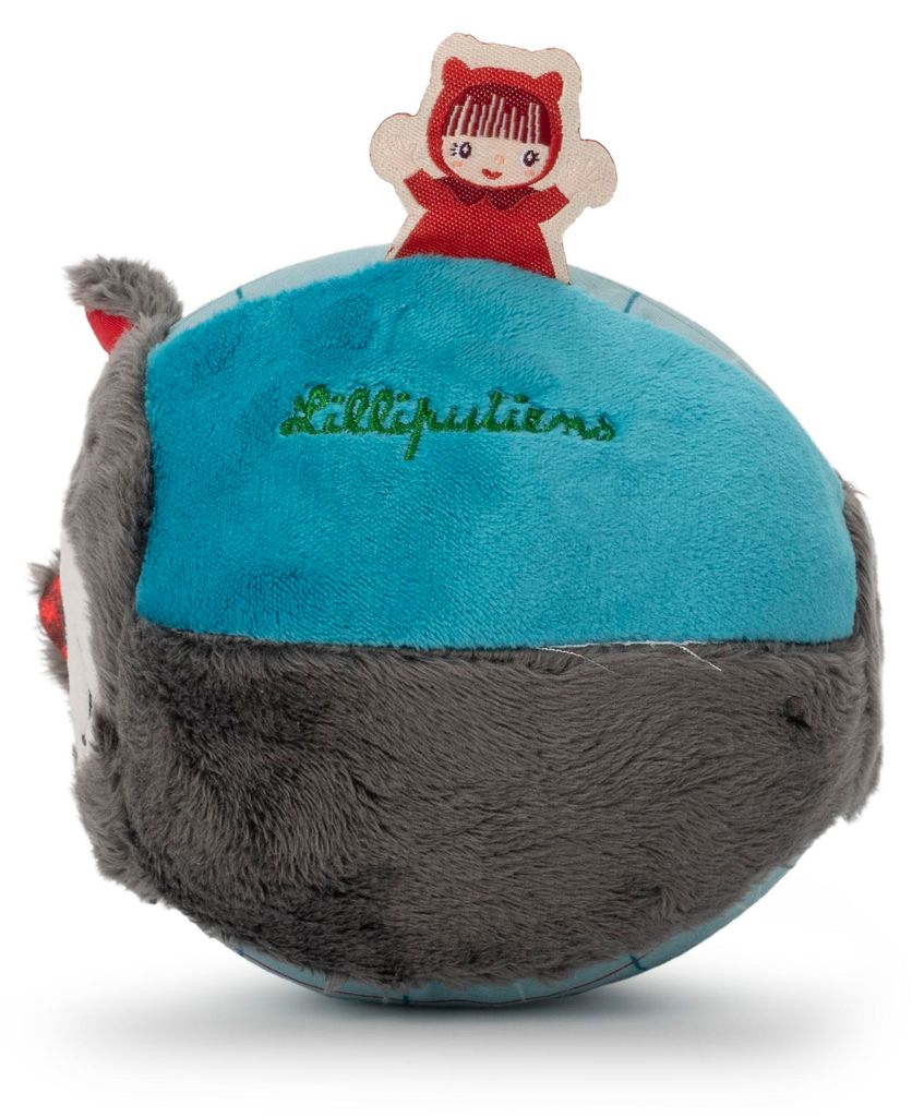 Lilliputiens weicher Ball Wolf - sensorisches Spielzeug für Babys und Kleinkinder