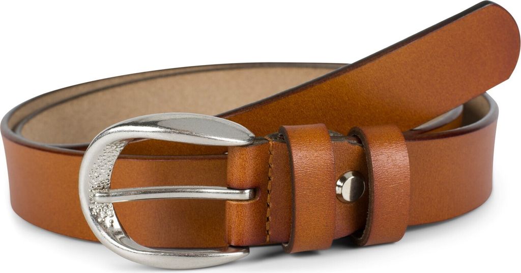 styleBREAKER Uni Echtleder Gürtel 2,8 cm | Glattes Rindsleder Einfarbig | Edle geprägte Schnalle | Eleganter Look für Anzug & Jeans | Kürzbar