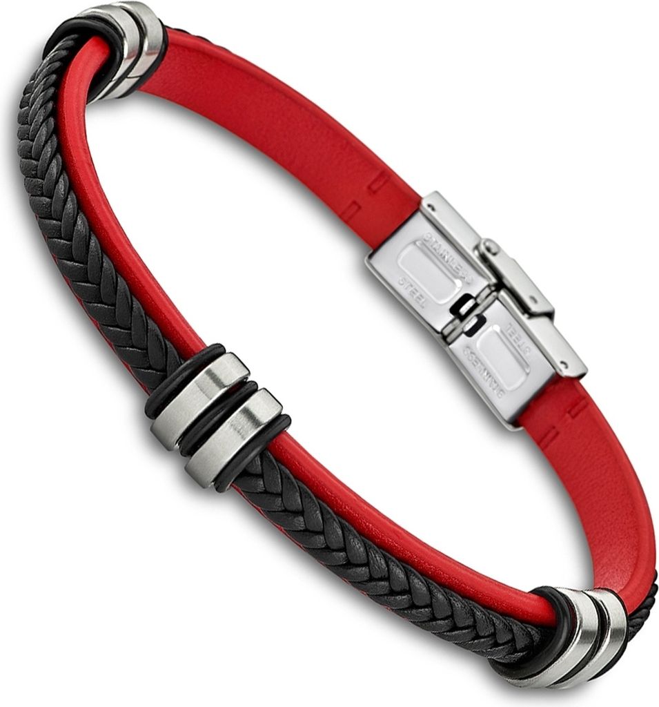 Lotus Herren Armband LS1829/2/3 Leder schwarz und rot Produktbild 