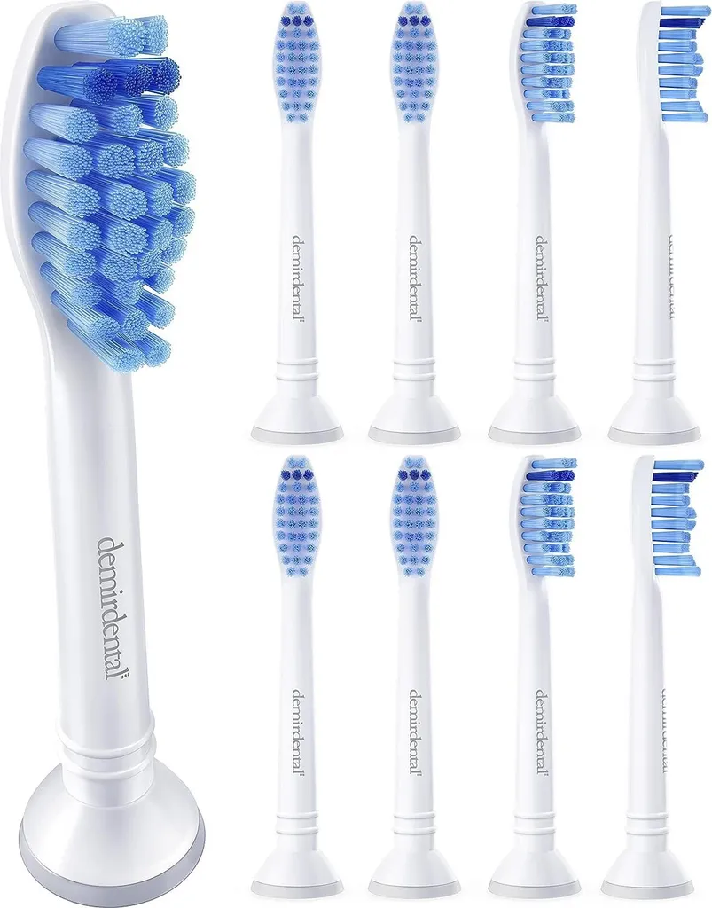 Pack de 8 Brossettes de Rechange pour Philips Sonicare Blanc Medium - 11