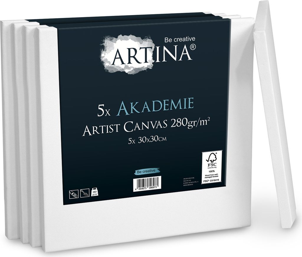5er Set Artina Akademie Keilrahmen Leinwand Produktbild 