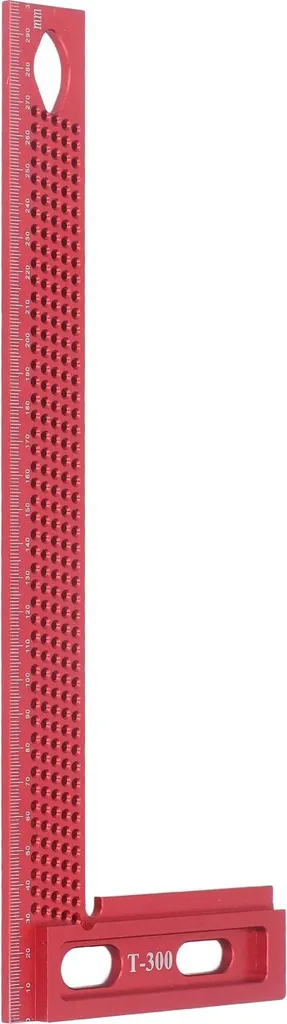 Équerre perforée légère en aluminium, règle d'angle rouge haute précision