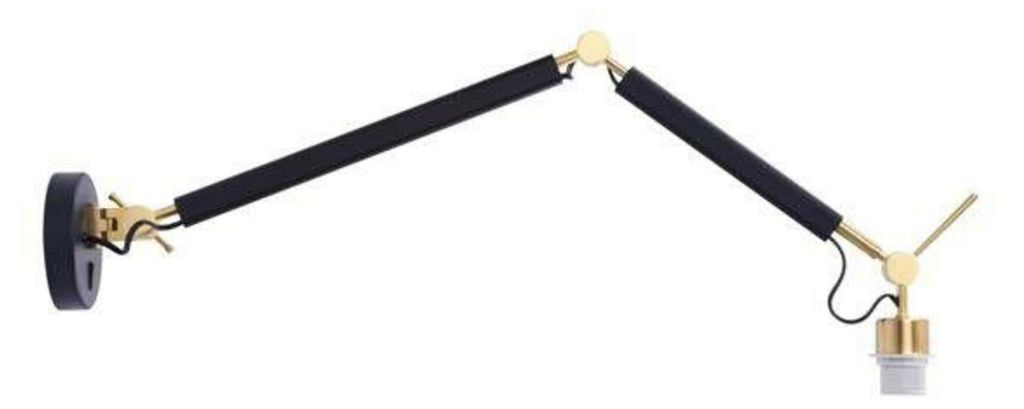 AZzardo AZ4190 Wandleuchte Zyta S Wandleuchtenkörper schwarz/gold