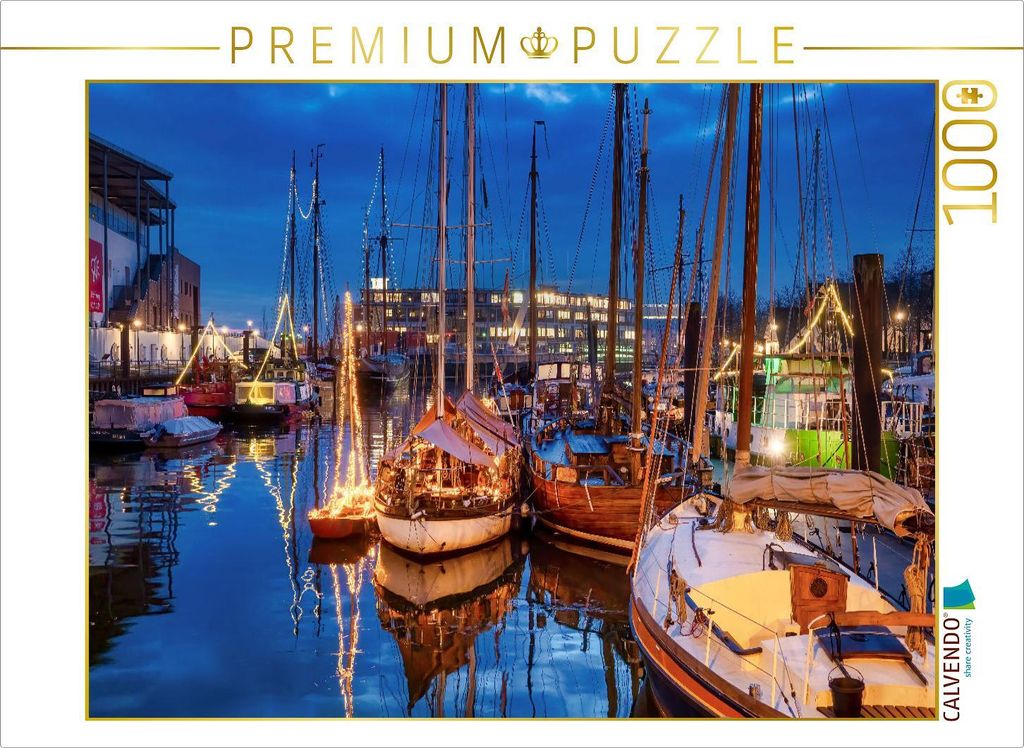 CALVENDO Puzzle Museumshafen Vegesack | 1000 Teile Lege-Größe 64x48cm Foto-Puzzle für glückliche Stunden