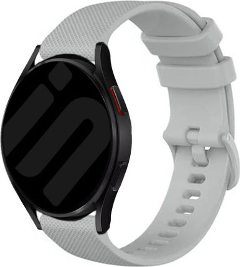 Strap-it Samsung Galaxy Watch 6 Classic 43mm Premium Silikon Armband (Grau)