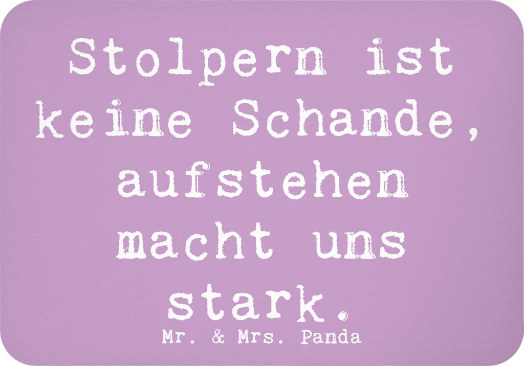 Mr. & Mrs. Panda magnet Spruch Aus Fehlern lernen - Lavendeltraum - Geschenk, Unterstützung, zettelhalter, Kühlschrankmagnet, Resilienz, Zuversic...