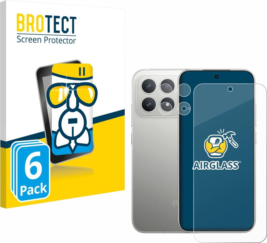 6x BROTECT Schutzglas für Xiaomi Poco F8 Pro (Display+Kamera) Schutzfolie Panzer Folie Glas Display Schutz klar