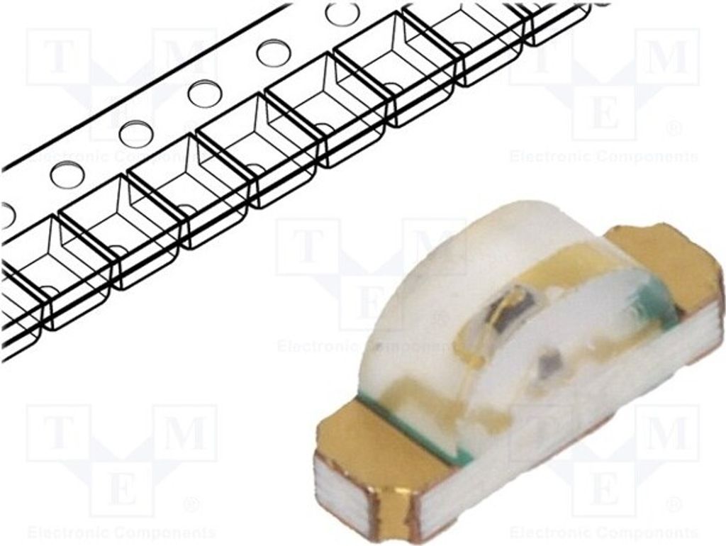 5x LED rot SMD 1204 1,8÷2,6V 7,2÷17mcd 130° 3,2x1,5x1mm 20mA H-C110 LED-Dioden SM