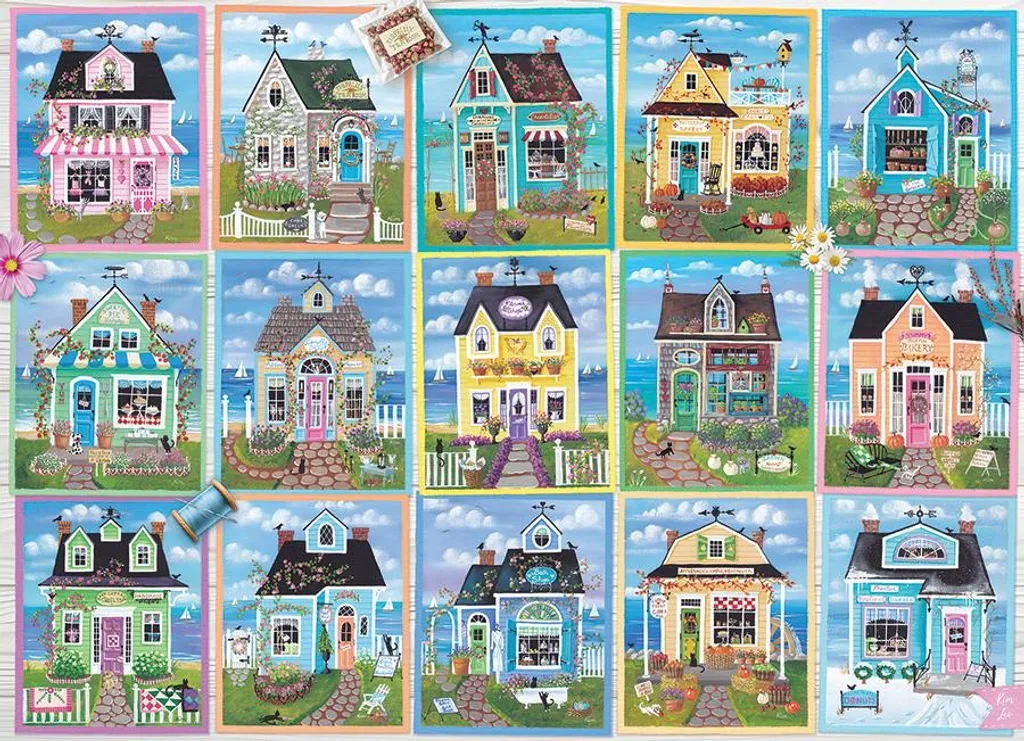 Puzzle Cobble Hill Seaside Shops 1000 pièces pour adultes passionnés