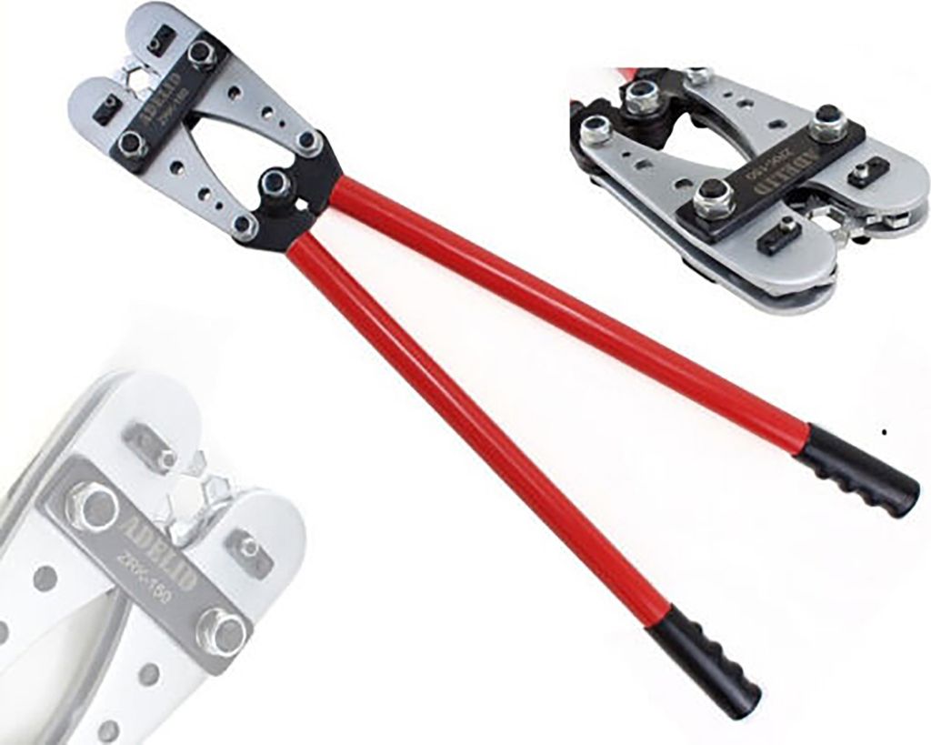 Presszange Crimpzange 10-120mm² Rotationsspannbacken für Kabelschuhe Serien-/Parallelverbinder