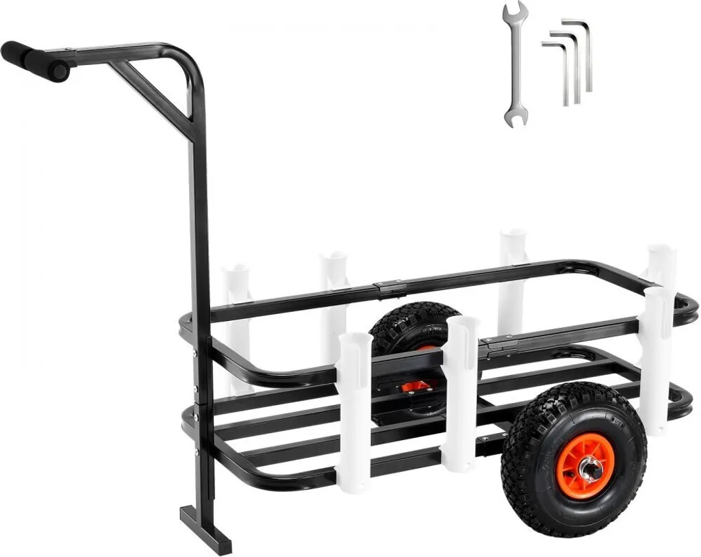 Trolley Pêcheur pour Sable : Transport Facile de Matériel Lourd Plage