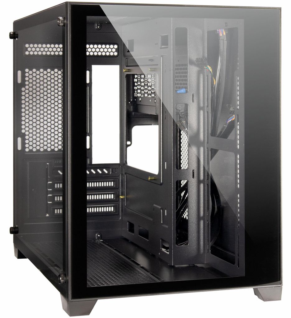 Inter-Tech C-501 Aspect, Midi Tower, PC, Czarny, micro ATX, Zdjęcie produktu 