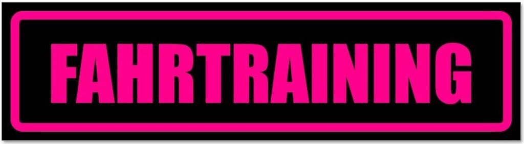 Kiwistar - Autoaufkleber - Pink - Schwarz - 20 x 5,3 cm - Fahrtraining - Hinweis Aufkleber Sticker für Auto, Kfz, Fahrrad, PKW, LKW