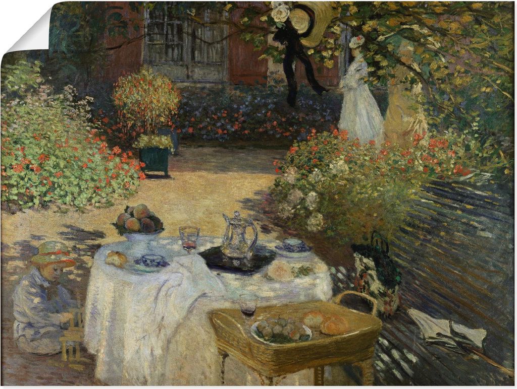 ARTland Poster Im Garten Claude Monets in Argenteuil Größe: 40x30 cm