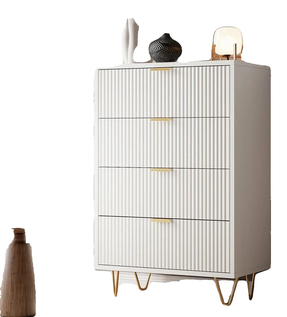 Petite Commode 4 Tiroirs pour Optimiser l'Espace de Rangement Salon