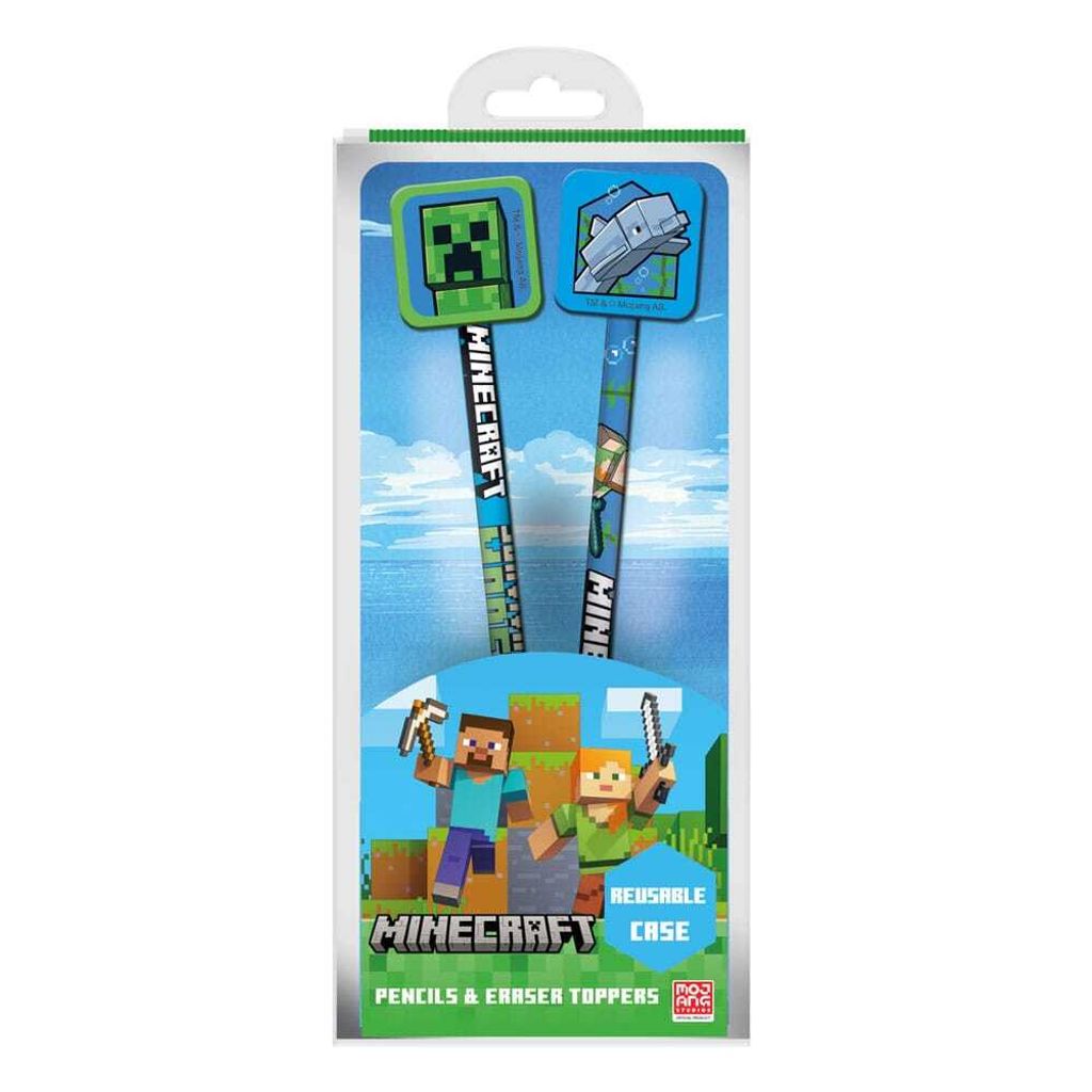 Minecraft Bleistifte mit Topper 2er-Pack Produktbild 