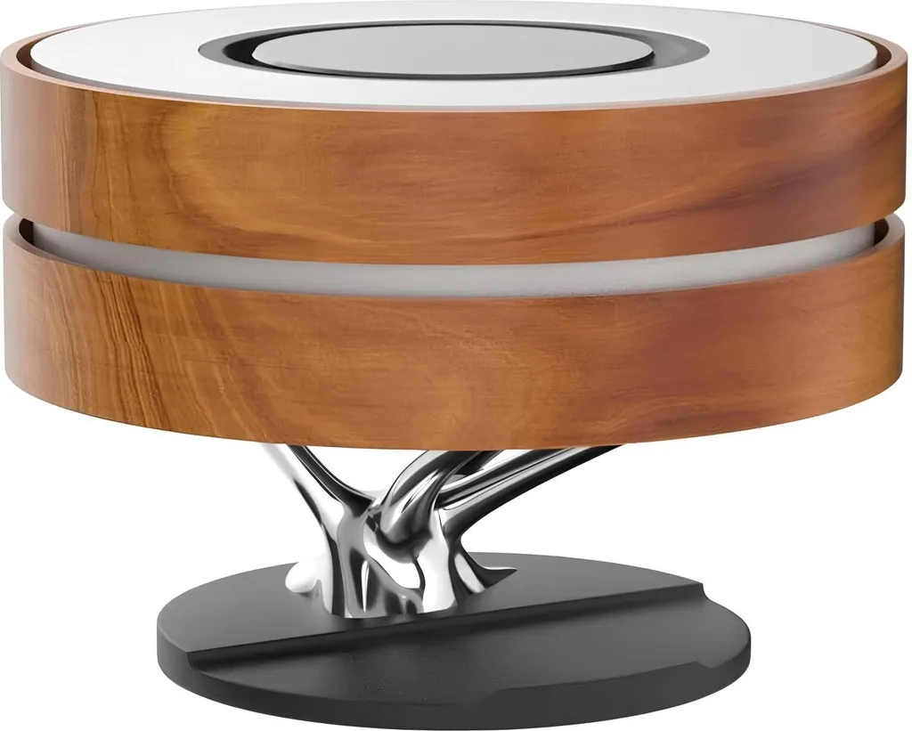 Lampada da Comodino Masdio Horizon: Legno Vero e Ricarica Rapida