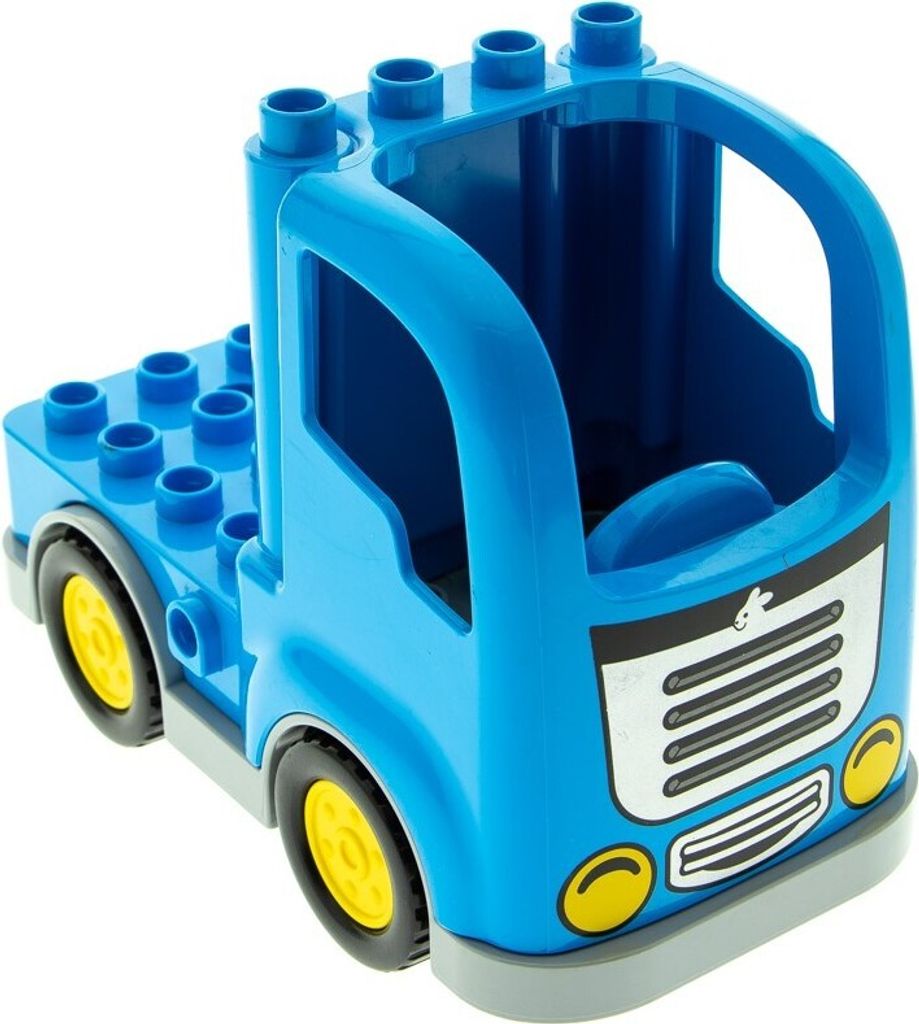 1x Lego Duplo Fahrzeug Auto LKW azur blau neu-hell grau Produktbild 