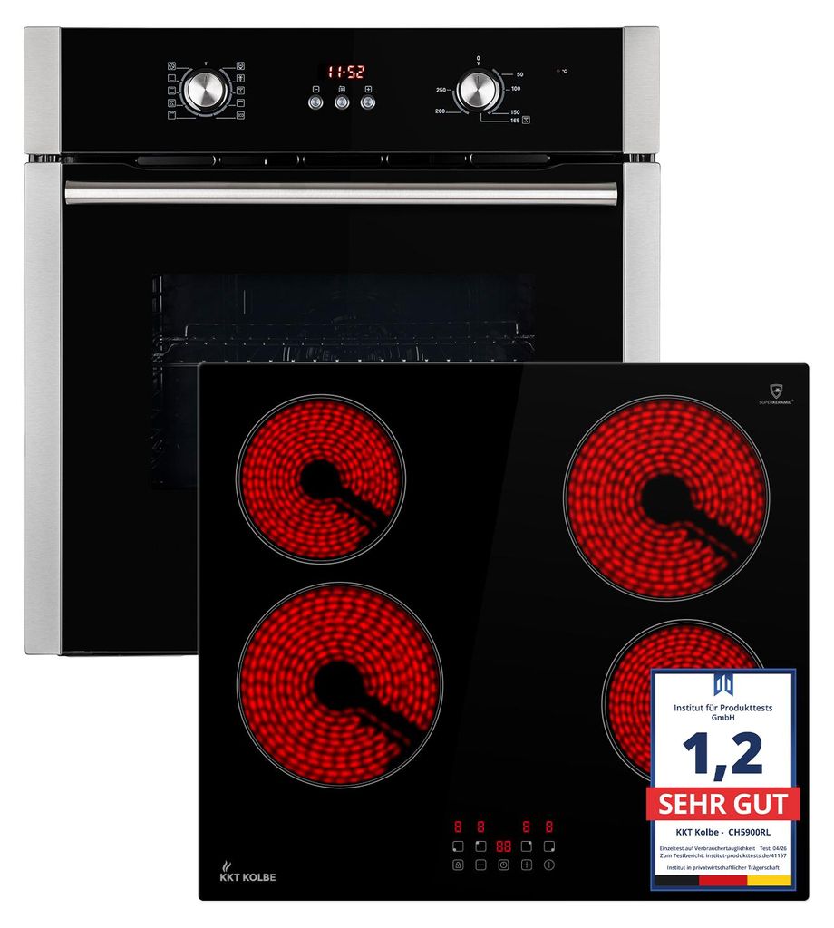 Autarkes Herdset: 60cm Einbaubackofen BO8805SS + 59cm Produktbild 